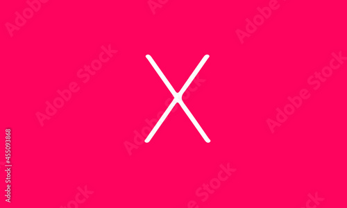 X is a simple vector with pink background.