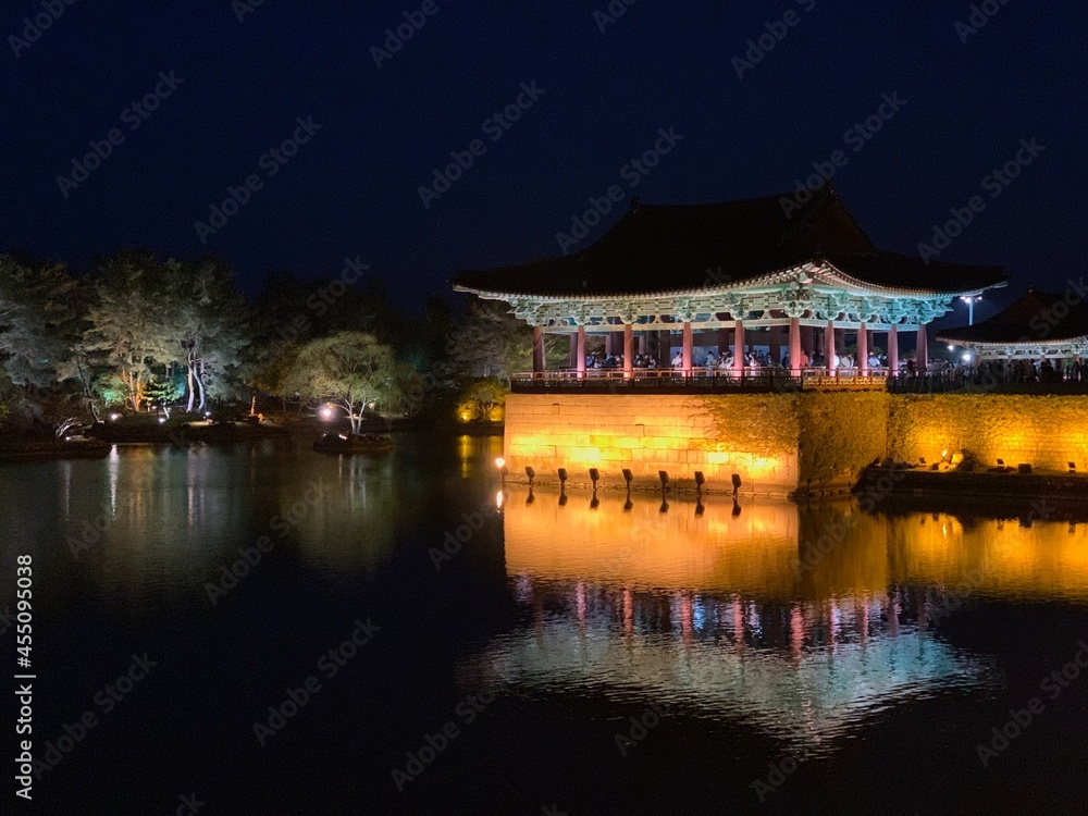 nightscape lake and structure nightscape lake and structure