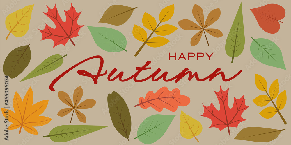 Autumn background illustration vector. Flat background of autumn. Autumn background illustration vector. Flat background of autumn.