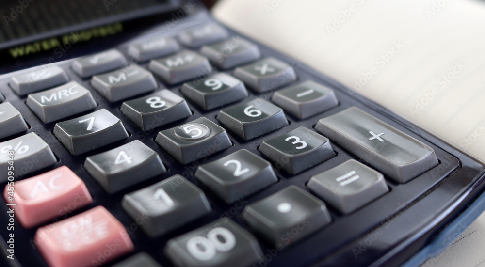 calculator for do math finance on desk in office and business working background, tax, accounting calculator for do math finance on desk in office and business working background, tax, accounting