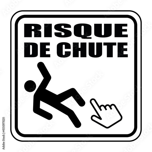 Logo risque de chute.