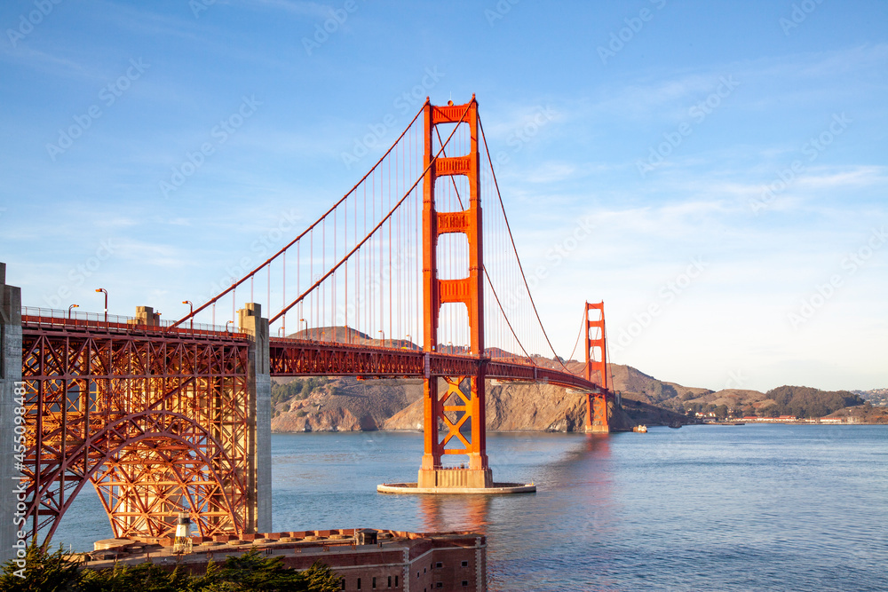 Fototapeta premium View of famous landmark the Golden Gate Bridge . San Francisco, California, USA