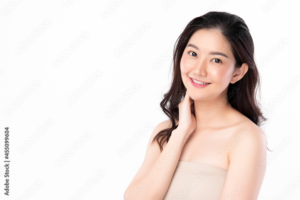 Beautiful young asian woman with clean fresh skin on white background, Face care, Facial treatment, Cosmetology, beauty and spa, Asian women portrait. Beautiful young asian woman with clean fresh skin on white background, Face care, Facial treatment, Cosmetology, beauty and spa, Asian women portrait.
