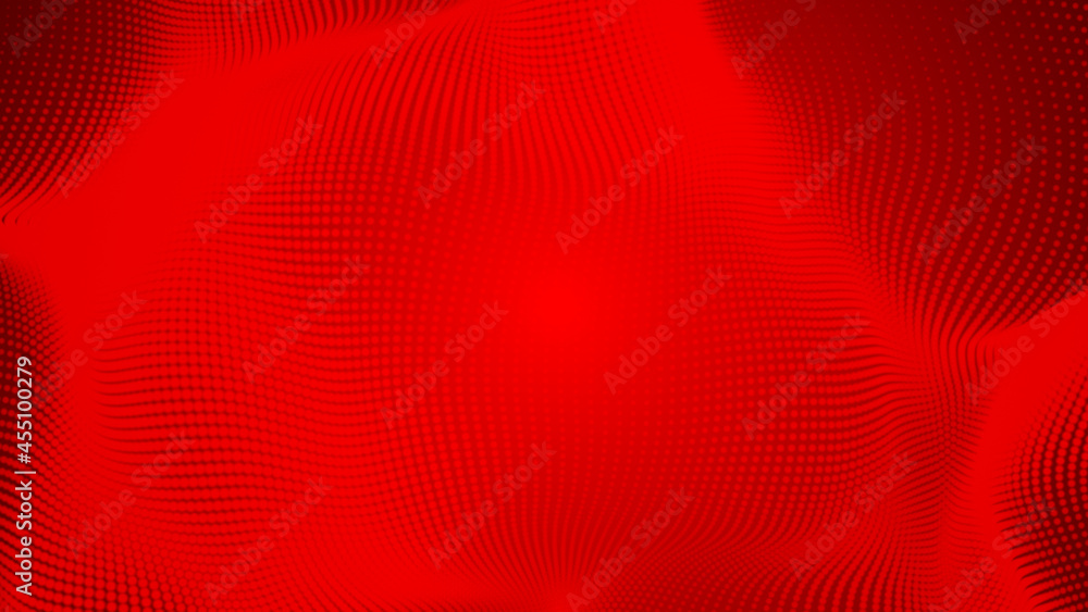 Abstract dot pattern red wave light gradient texture technology background. Abstract dot pattern red wave light gradient texture technology background.