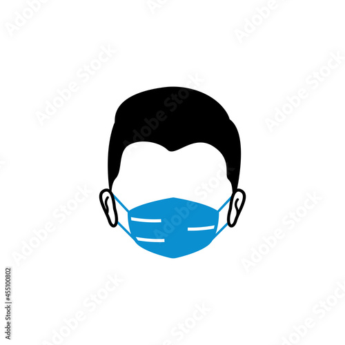Free Download Male face mask icon design template illustration - GFXLoad