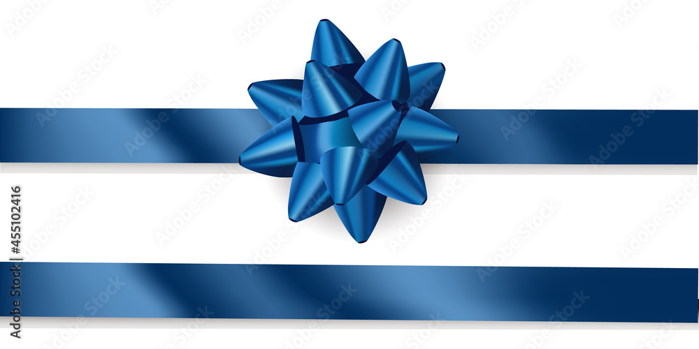 青色のリボンのベクターイラストの素材 ホワイトデー 父の日 Bow Xmas X Mas ウェディング Stock Vector Adobe Stock