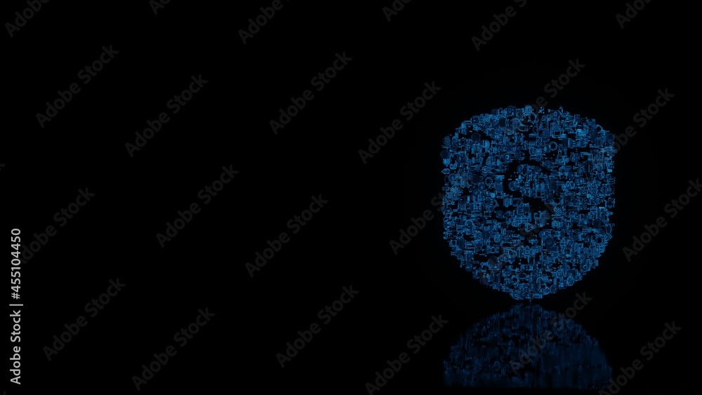 3d rendering mechanical parts in shape of symbol of dollar isolated on black background with floor reflection 3d rendering mechanical parts in shape of symbol of dollar isolated on black background with floor reflection