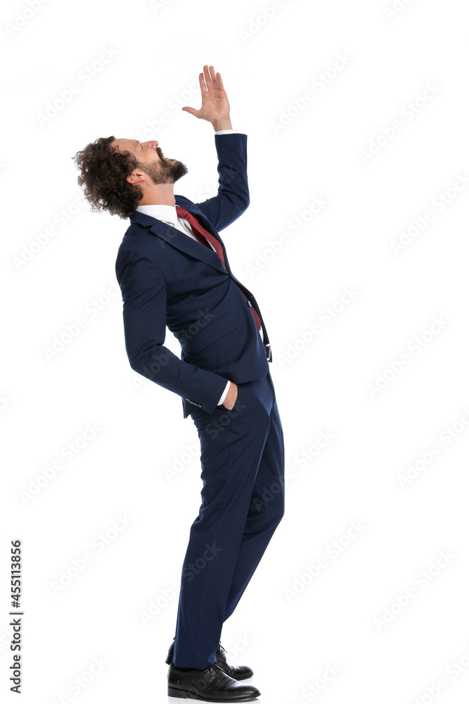 handsome businessman gesturing, God why me handsome businessman gesturing, God why me