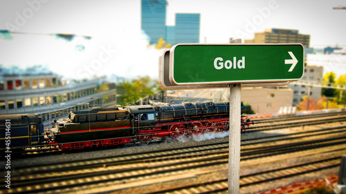 Street Sign to Gold