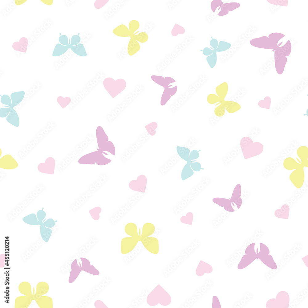 Vector butterfly seamless repeat pattern wallpaper, background with butterflies Vector butterfly seamless repeat pattern wallpaper, background with butterflies