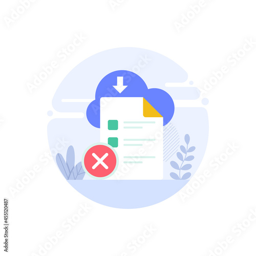 Wallpaper Mural No Download vector flat conceptual icon style illustration. EPS 10 file Torontodigital.ca