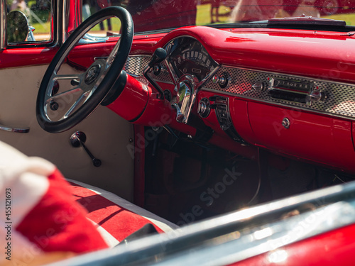 Red vintage dashboard