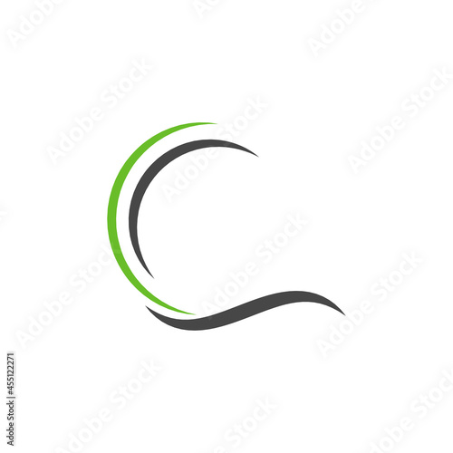 Swoosh company logo business vector template illustration.
