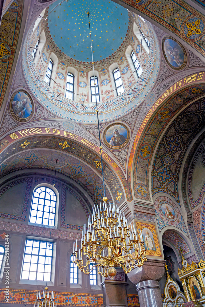 Interior of famous and historic Uspenski Cathedral in Helsinki, Finland.