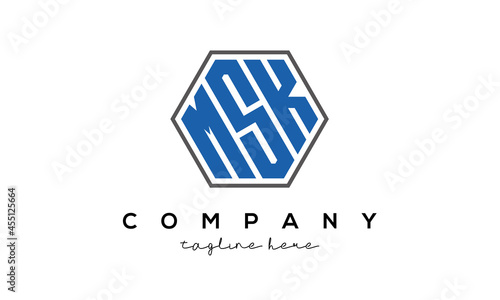 letters MSK creative polygon logo victor template photo