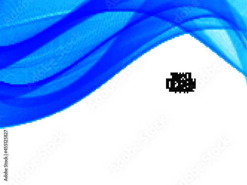 Modern blue flowing stylish wave background illustration pattern