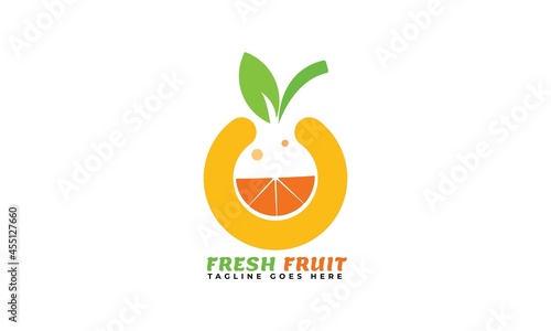 orange logo vector abstract design