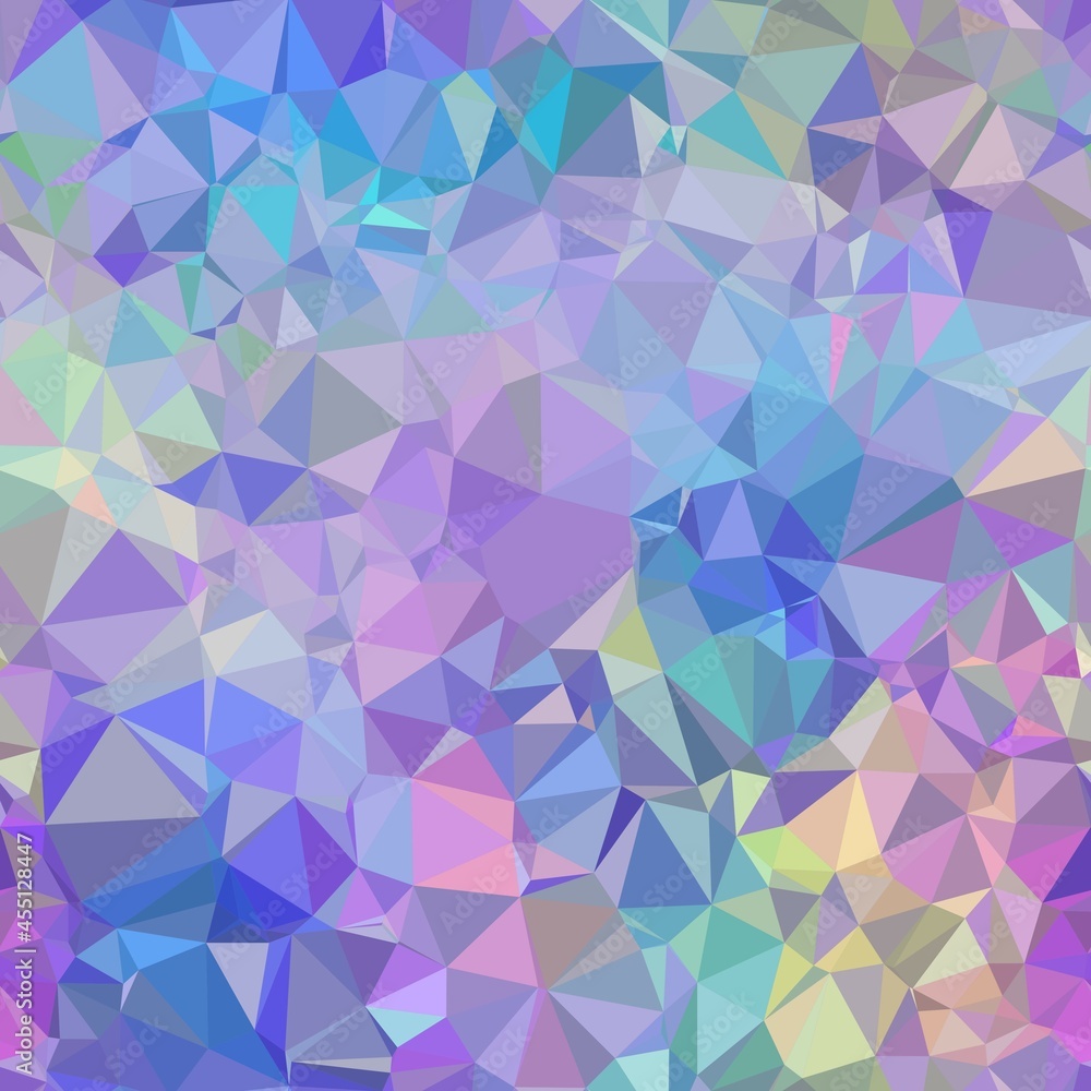 Seamless iridescent triangle pattern for surface pattern print. High quality illustration. Blue and purple holographic vivid trendy swatch. Funky contemporary graphic tile for background or textile. Seamless iridescent triangle pattern for surface pattern print. High quality illustration. Blue and purple holographic vivid trendy swatch. Funky contemporary graphic tile for background or textile.