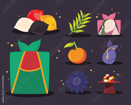 eight south korean chuseok icons