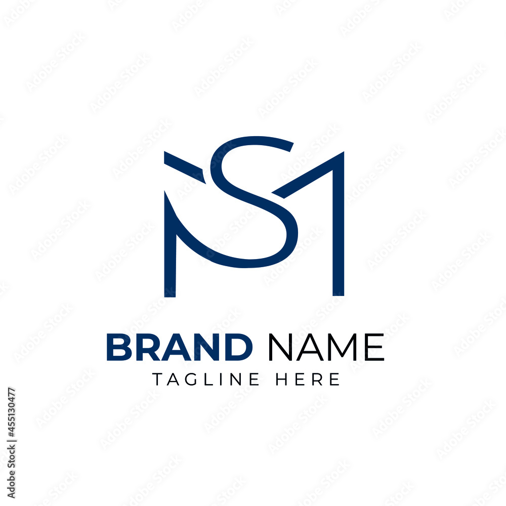 Initial MS, SM modern, and minimalist logo design Initial MS, SM modern, and minimalist logo design
