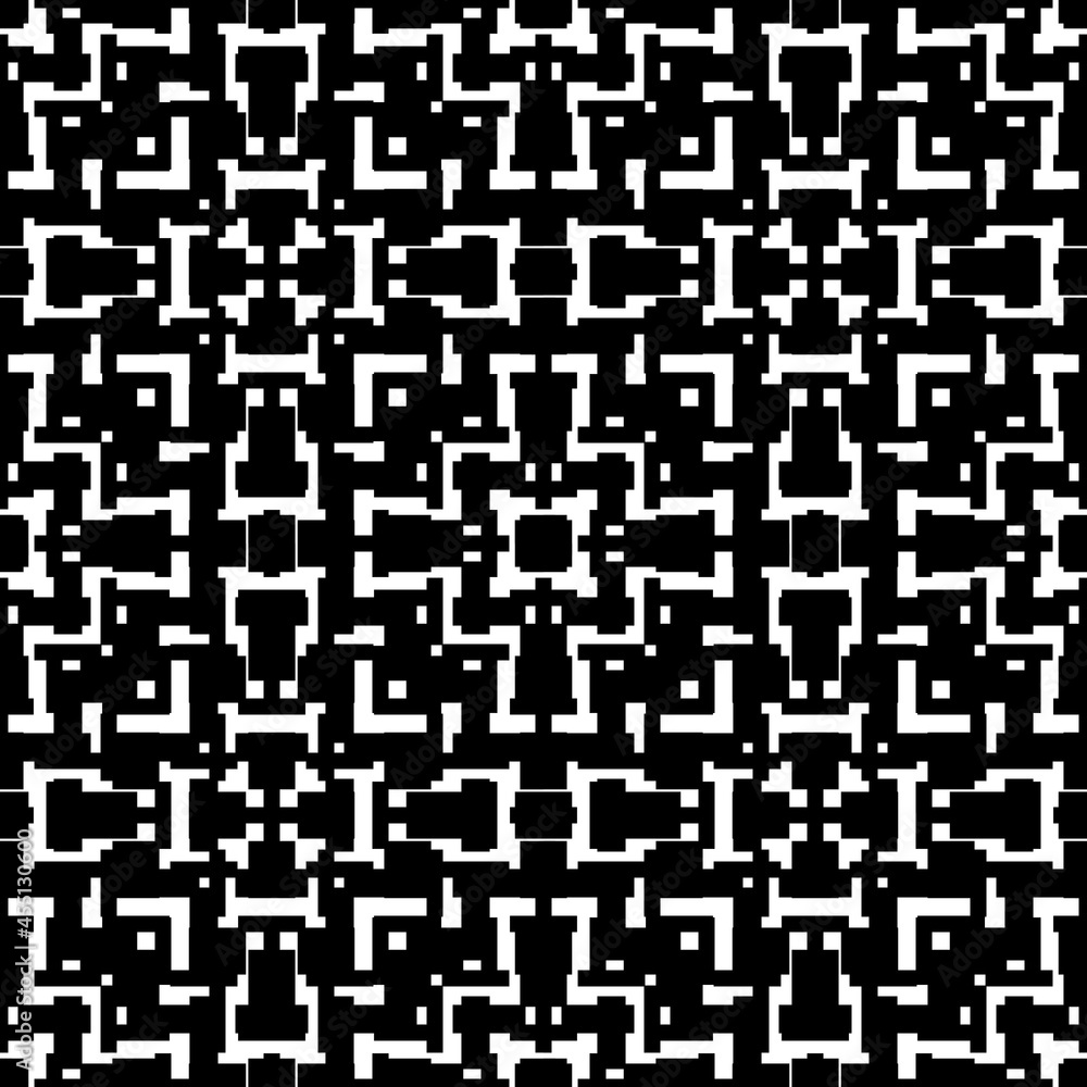 Black maze pattern. Seamless maze pattern. Vector.