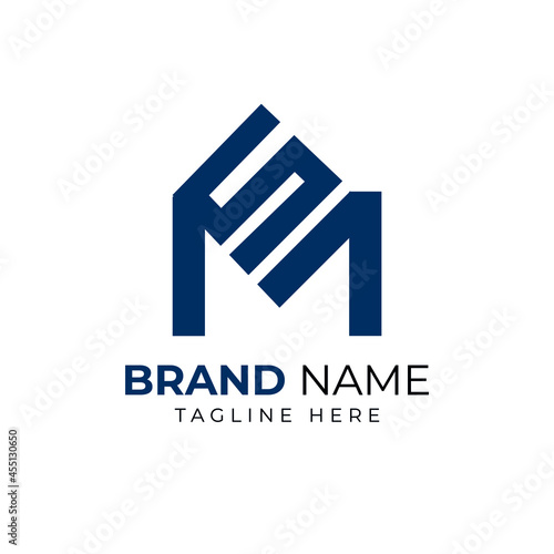 Initial MS, SM modern, and minimalist logo design