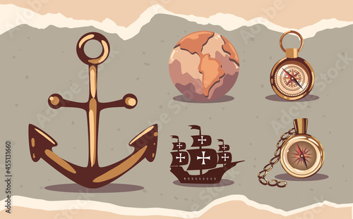 five columbus day icons