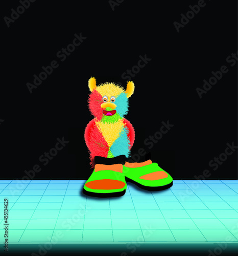 Happy beautiful colorful and furry cat 
