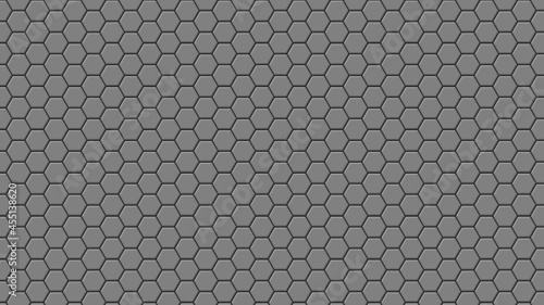 Vector illustration of grey hexagon background. Technology pattern.
