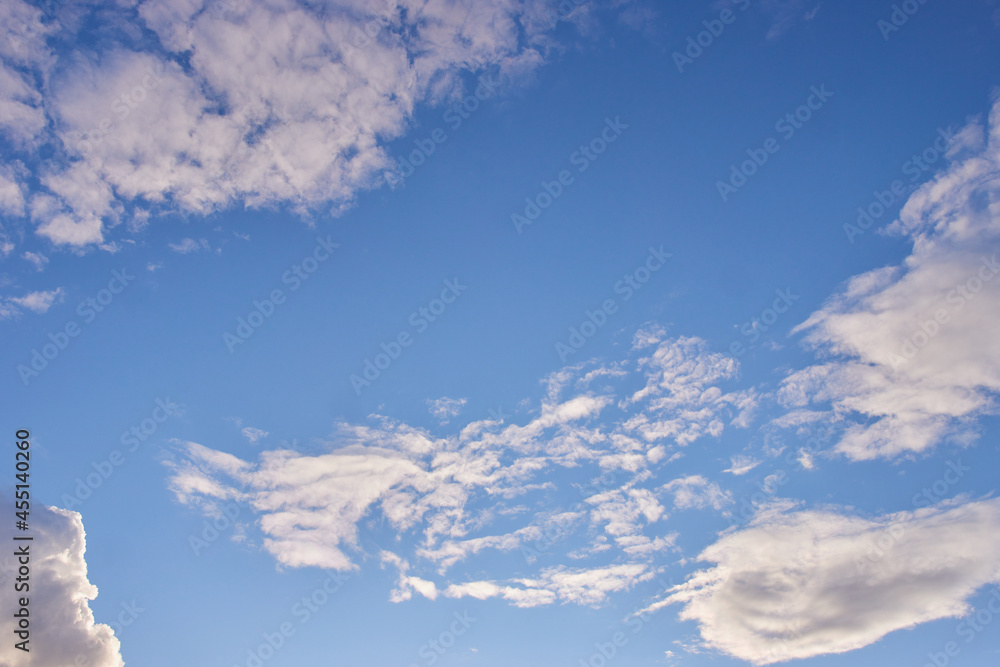 clouds in a blue sunny sky