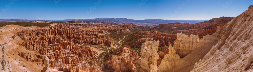 Panoramic view of Bryce Canyon Nation Park on a sunny day