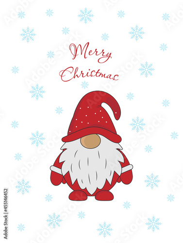 Obraz na płótnie Santa Claus with a Merry Christmas! Festive postcard. vector illustration w salonie
