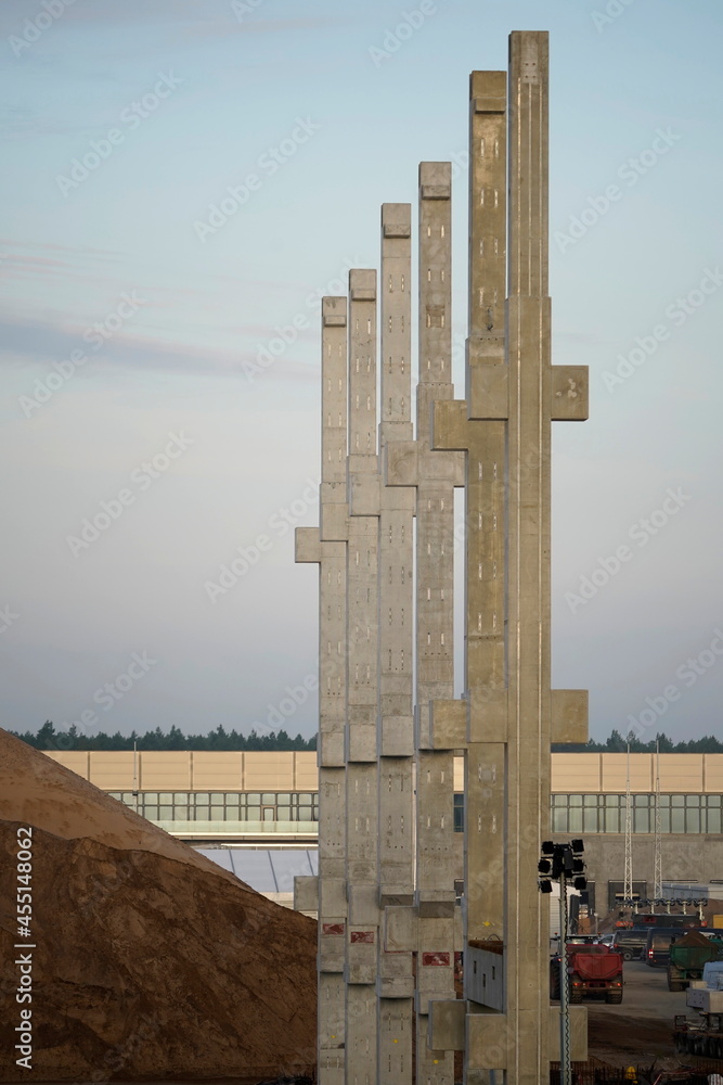Baustelle Bentonpfosten