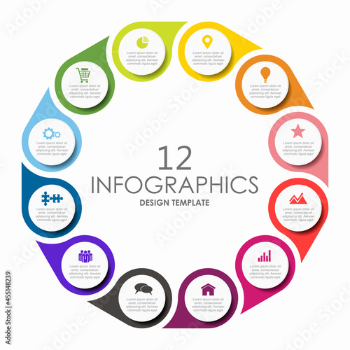 Infographic design template with place for your data. Vector illustration.
