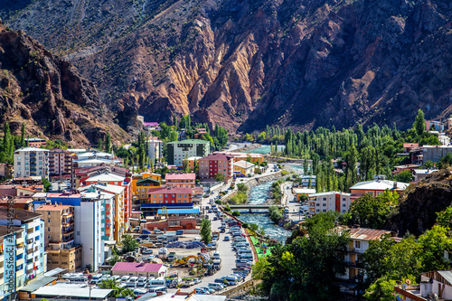 Yusufeli district, which was established next to the Çoruh river photo