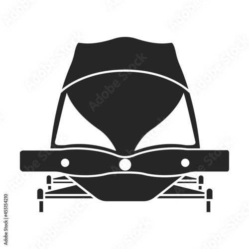 Bobsled vector icon.Black vector icon isolated on white background bobsled.
