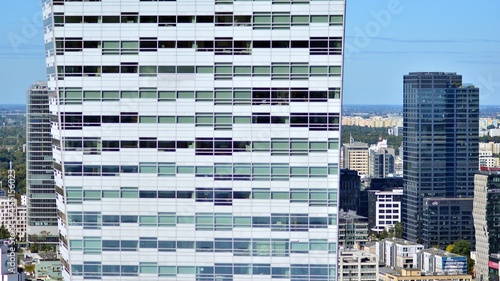 Aerial cityscape of  city from viewing tarrace   photo