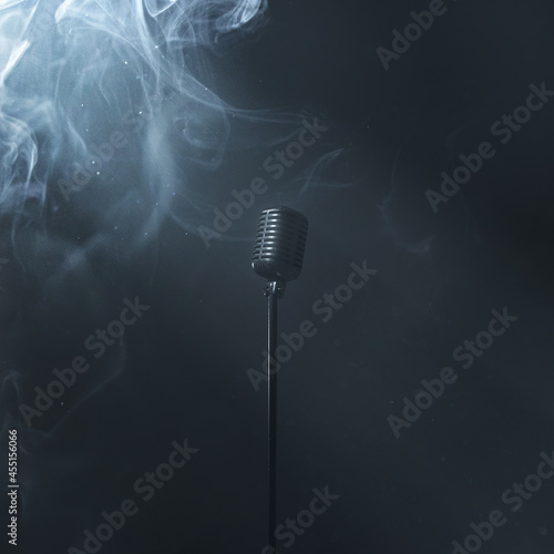 Single microphone in dark