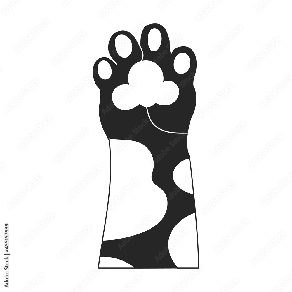 Cat paw vector icon.Black vector icon isolated on white background cat paw. Cat paw vector icon.Black vector icon isolated on white background cat paw.
