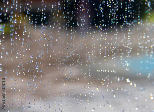 raindrops on glass beautiful background