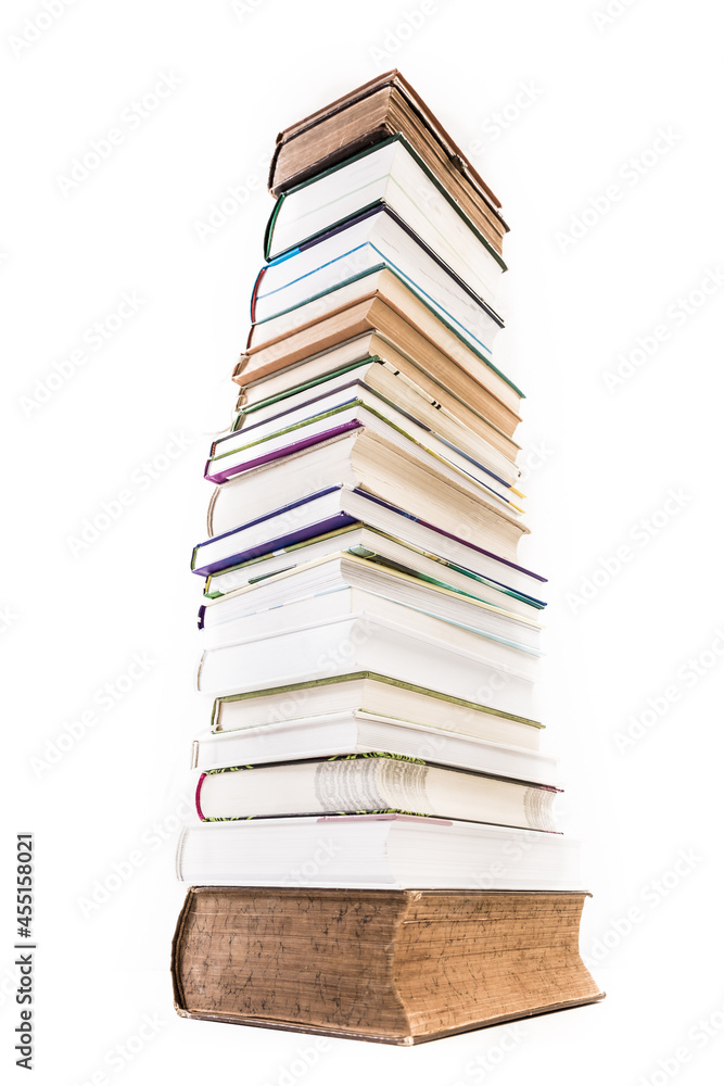 Pile of books isolated on white background Pile of books isolated on white background
