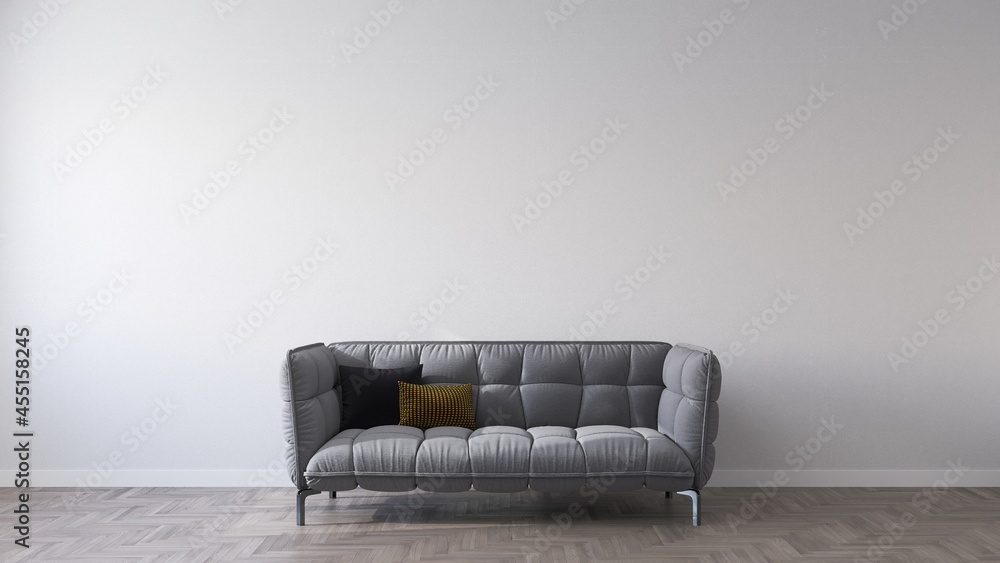 Fototapeta premium Empty living room with sofa.