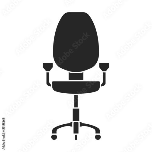 Office chair vector icon.Black vector icon isolated on white background office chair.