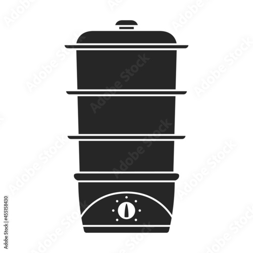 Double boiler vector icon.Black vector icon isolated on white background double boiler.
