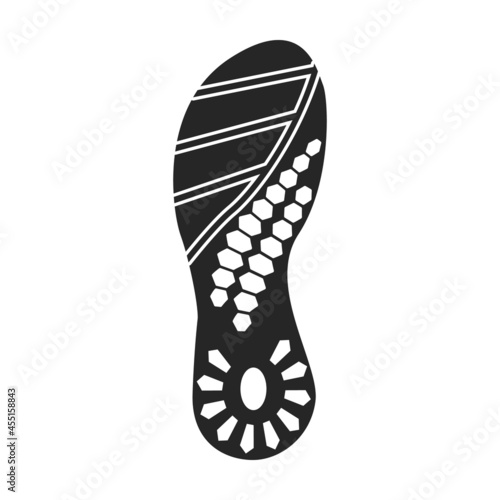 Footprint vector icon.Black vector icon isolated on white background footprint.