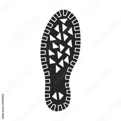 Footprint vector icon.Black vector icon isolated on white background footprint.