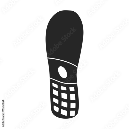 Footprint vector icon.Black vector icon isolated on white background footprint.
