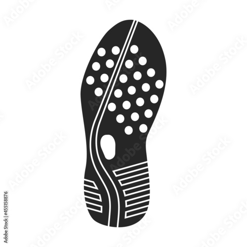 Footprint vector icon.Black vector icon isolated on white background footprint.
