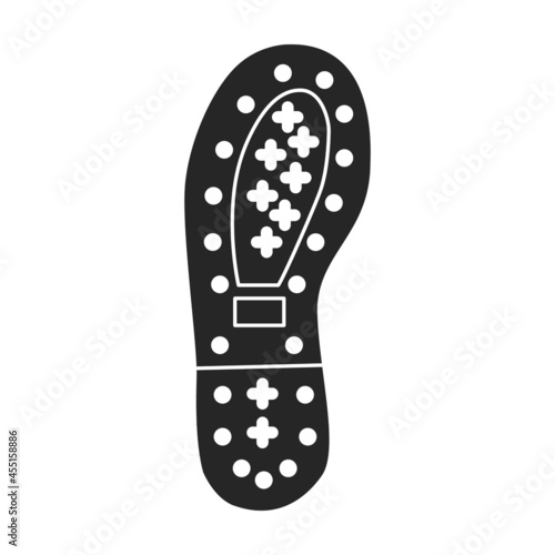 Footprint vector icon.Black vector icon isolated on white background footprint.