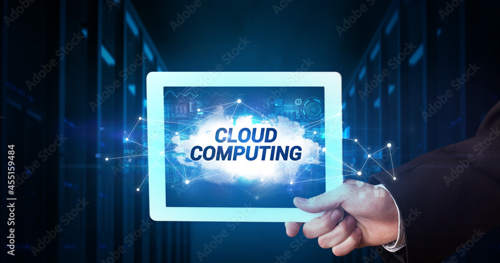 Person holding tablet, technology concept Person holding tablet, technology concept